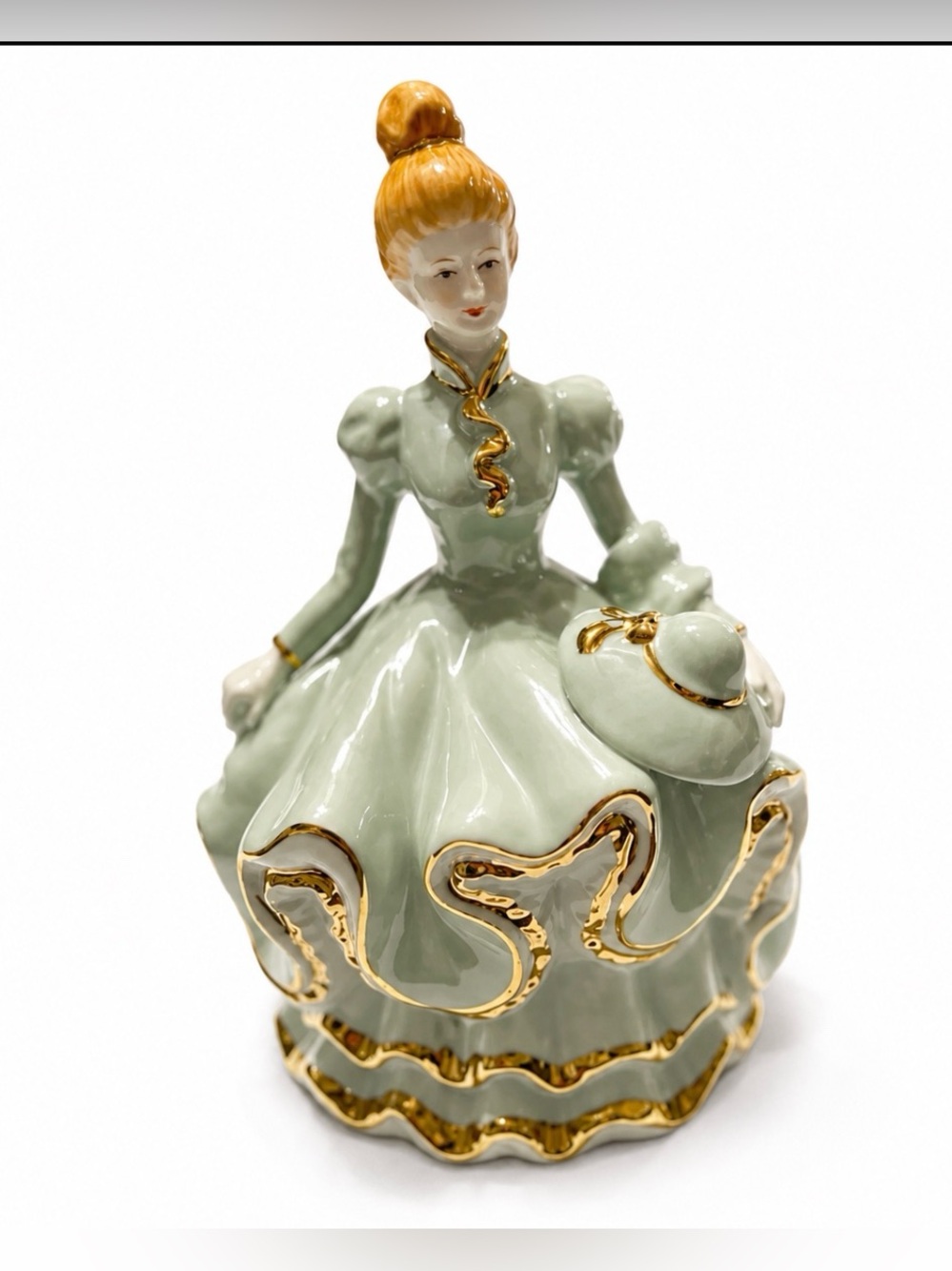 Musical Lady Southern Belle Porcelain Ceramic Figurine "Ode to Joy" Vintage